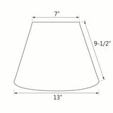 13 in. x 9.5 in. Off White Hardback Empire Lamp Shade