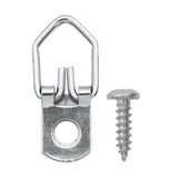 30 lb. Zinc-Plated Narrow D-Ring Hangers with Screws (3-Pack)