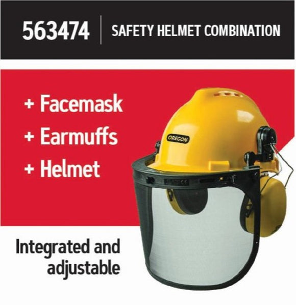 Oregon 563474-21 Chainsaw Safety Helmet w/ Facemask, Visor and Ear Pro ...