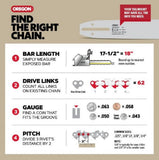Oregon B84-21 Full Chisel PowerCut Chainsaw Chain - 24 in. 84 Drive Link