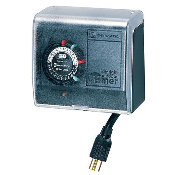 Intermatic P1101 120V All Season Outdoor Timer with 3' Cord