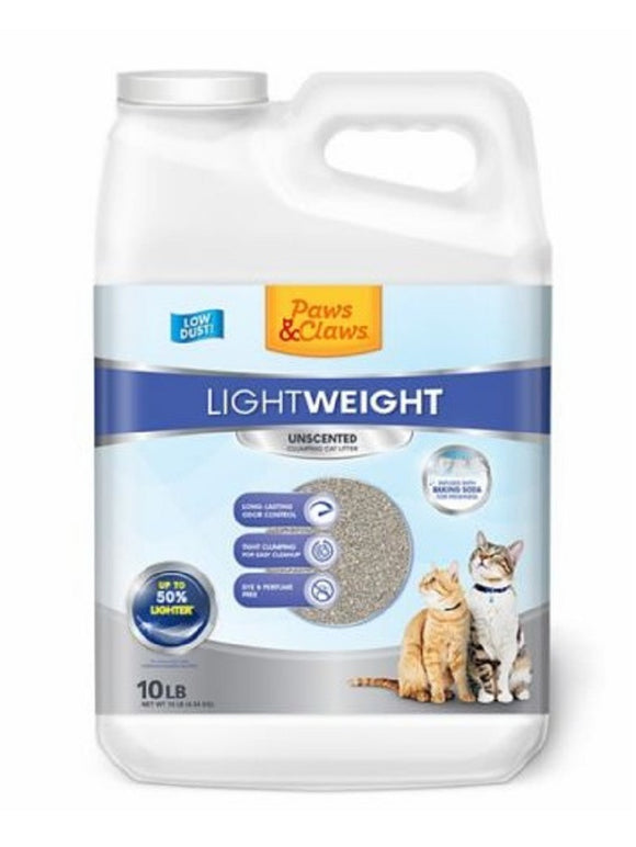 Paws & Claws C30037G40 Lightweight Unscented w/ Baking Soda Clumping Cat Litter