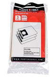 PORTER-CABLE PCX19-3100N Disposable Filter Wet/Dry Vacuum Debris Bag, 3-Pack