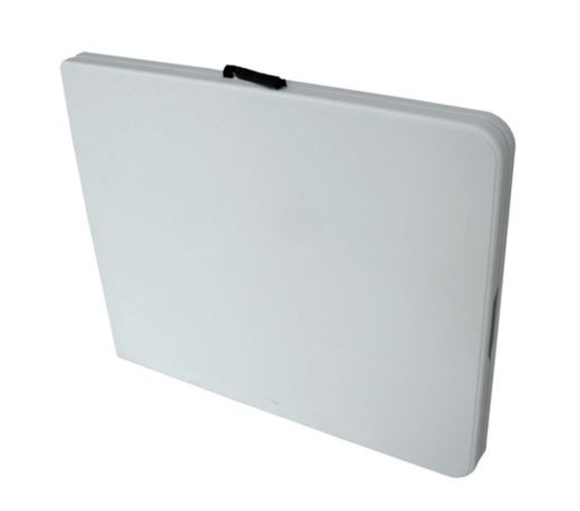 Plastic 806 6ft. Bi-Fold Blow-Molded Portable Plastic Picnic Table- White