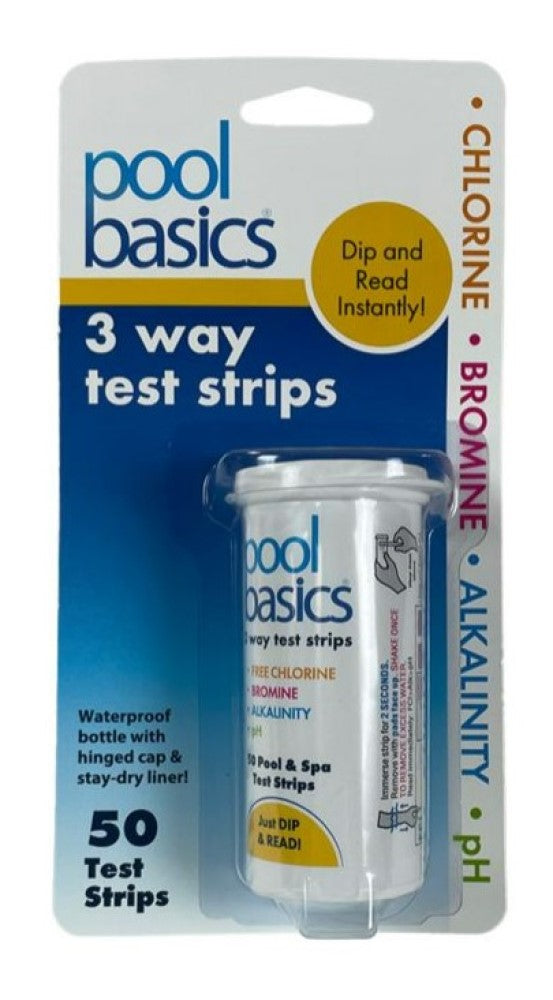 Pool Basics 47112801 3 Way Test Strips 50 Test Strips