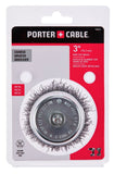 PORTER-CABLE PC49718 3-inch Coarse Cup Brush 1/4 in. Shank Power Tools Accessories
