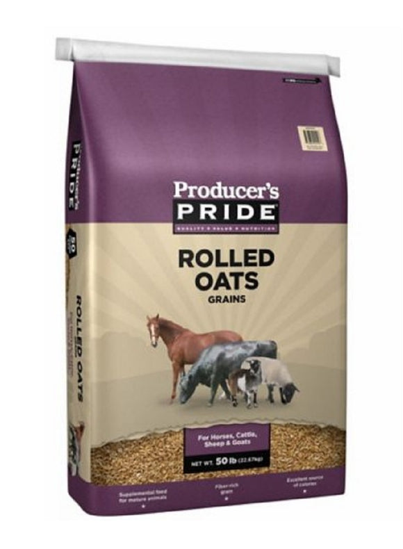Producer's Pride 11083 Livestock Products 50 lbs. Rolled Oats Grains Horse Feed