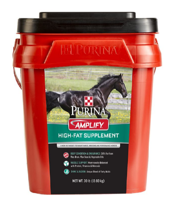Purina 3004870-720 Amplify High-Fat Horse Supplement, 30 lb. Pail