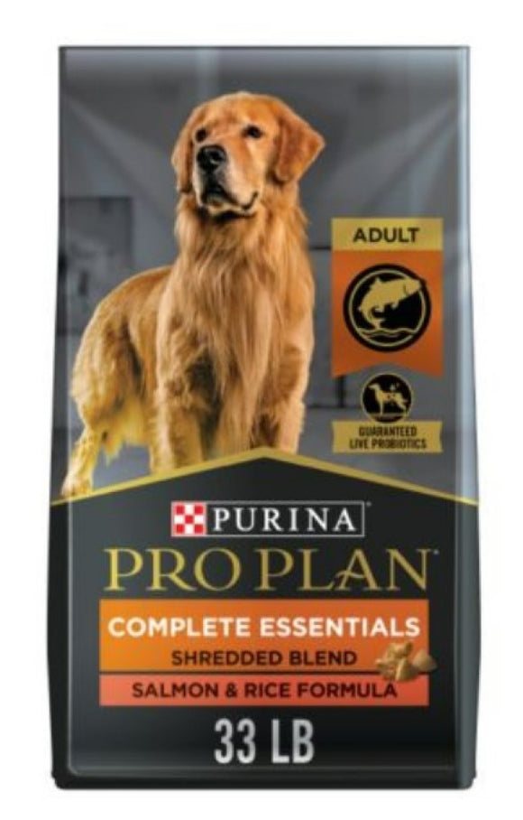 Purina Pro Plan Adult Salmon and Rice with Shredded Blend Dry Dog Food 33 lb Bag