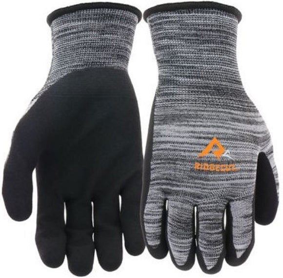 Ridgecut RC37306-L Men's Coolmax Foam Work Gloves, Nylon, Gray, Large