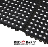 Redbarn Heavy Duty, Rubber, Anti-Fatigue, Interlocking Stall Mat-3 ft.x 3 ft.
