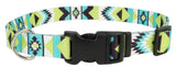 Retriever 06927 Q TLZ26 Adjustable Aztec Dog Collar, Teal/Lime 1 x 18- 26 in.