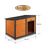 Retriever TSC-DH7LL Solid Wood Outdoor Dog House - Medium