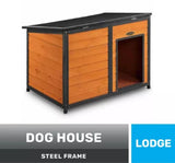 Retriever TSC-DH7LL Solid Wood Outdoor Dog House - Medium