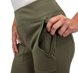 Ridgecut YLB-30451 Women's Stretch Fit Natural-Rise Work Leggings, Olive, XL