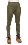 Ridgecut YLB-30451 Women's Stretch Fit Natural-Rise Work Leggings, Olive, XL