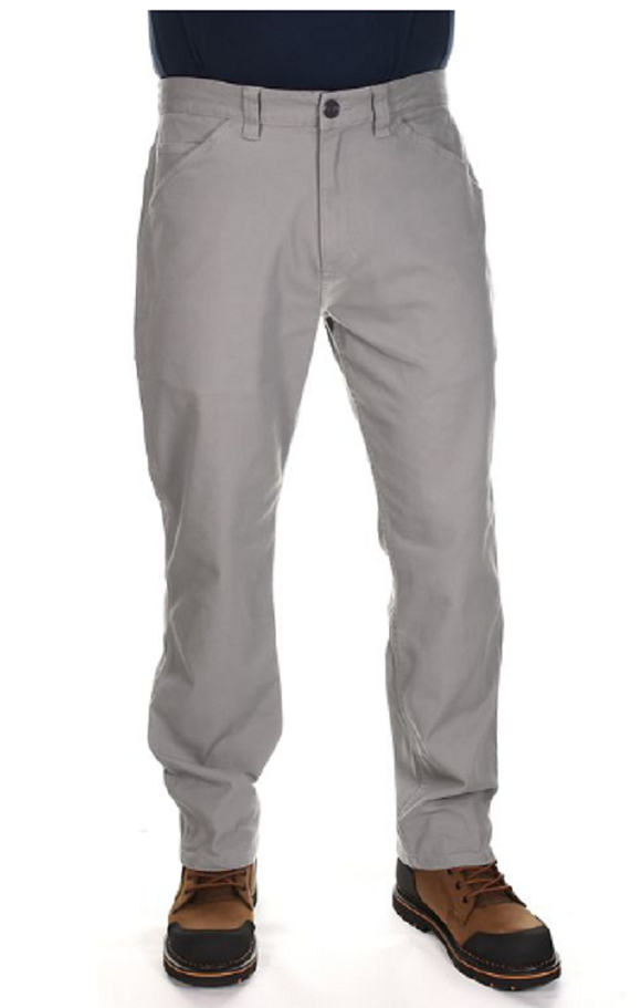 Ridgecut YMB-10271-TN Men's Straight Fit Canvas Work Pants, Frost Gray, S40X30
