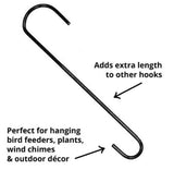 Royal Wing 35508 Solid Steel Extension Hanger Hook, Black - 12 in.