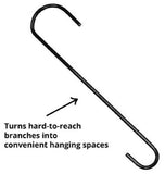 Royal Wing 35508 Solid Steel Extension Hanger Hook, Black - 12 in.