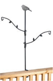 Royal Wing 35512 Multi Hook Bird Feeder Deck Pole w/ Adjustable Branches - Black