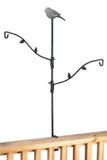 Royal Wing 35512 Multi Hook Bird Feeder Deck Pole w/ Adjustable Branches - Black
