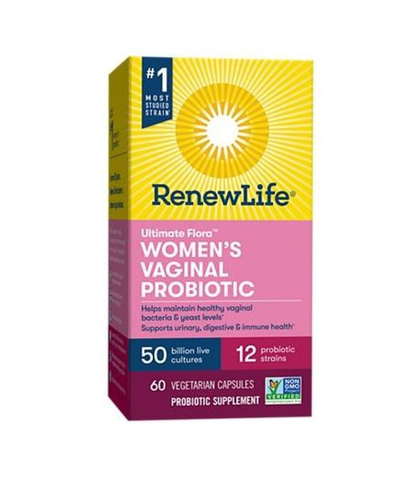 Ultimate Flora Women's Vaginal Probiotic - 50 Billion CFUs (60 Veggie Capsules)