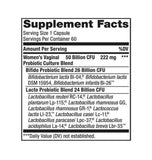 Ultimate Flora Women's Vaginal Probiotic - 50 Billion CFUs (60 Veggie Capsules)