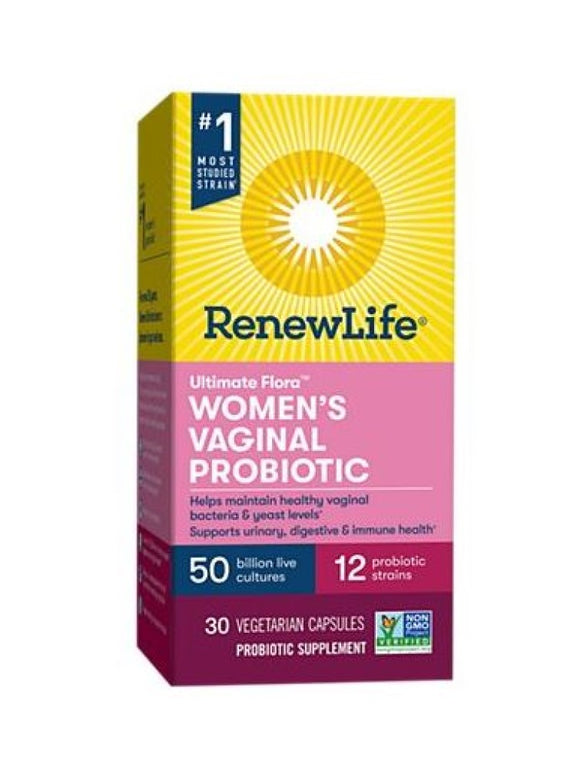 Ultimate Flora Women's Vaginal Probiotic - 50B CFUs (30 Plant-Based Caps)