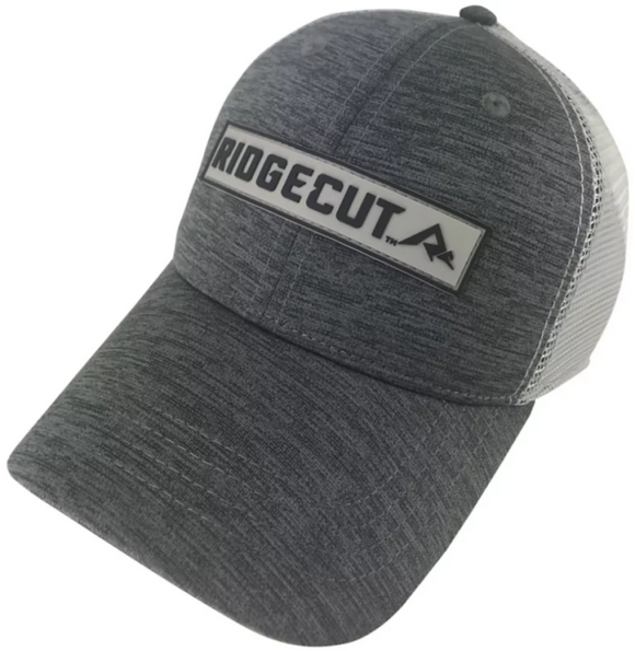 Ridgecut Trucker Hat with Rubber Patch, Heather Gray