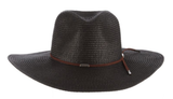 Scala TSCLP249-BLK Braid Safari Hat with Faux Suede Trim- Black. One Size