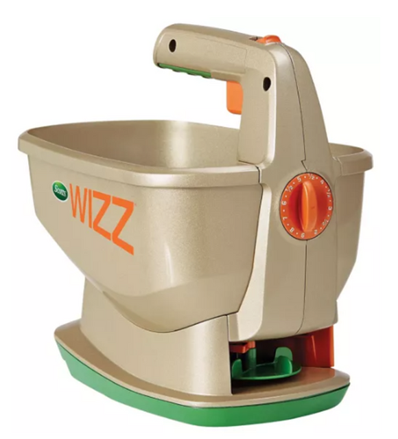 Scotts 71131 Wizz Powered Spreader For Seed & Fertilizer Plastic Brown