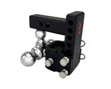 bROK WARRIOR 51043 Adjustable Ball Mount Rotating Tri-Ball 5" Drop 2" Shank