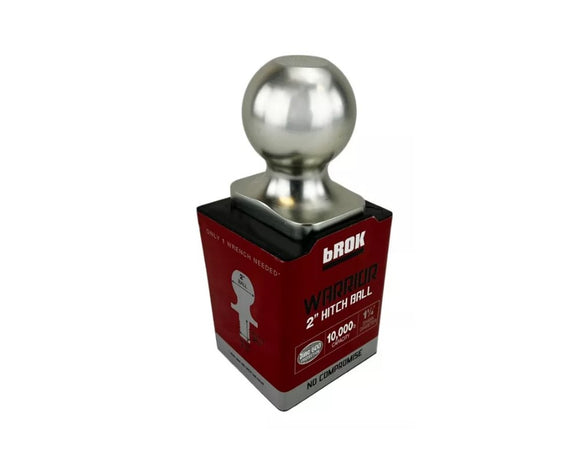 bROK WARRIOR 51007 Hitch Ball Zinc 2x1-1/4x2-3/4 in. 10,000LB Capacity