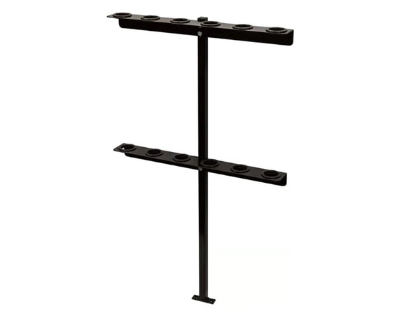Carry-On Trailer 1081 6 Black Slot Tool Rack For Utility Trailers, Steel