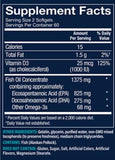 Premium Wild Alaskan Fish Oil Minis w/ VitaminD - EPA/DHA 1,100 MG -120 Softgels