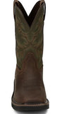 Justin SE4688 11" Men's Driller Steel Toe Cowhide Brown Work Boots, 10.5 D