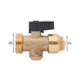 1/2 in. x 3/4 in. Push-to-Connect Brass Washing Machine Straight Valve