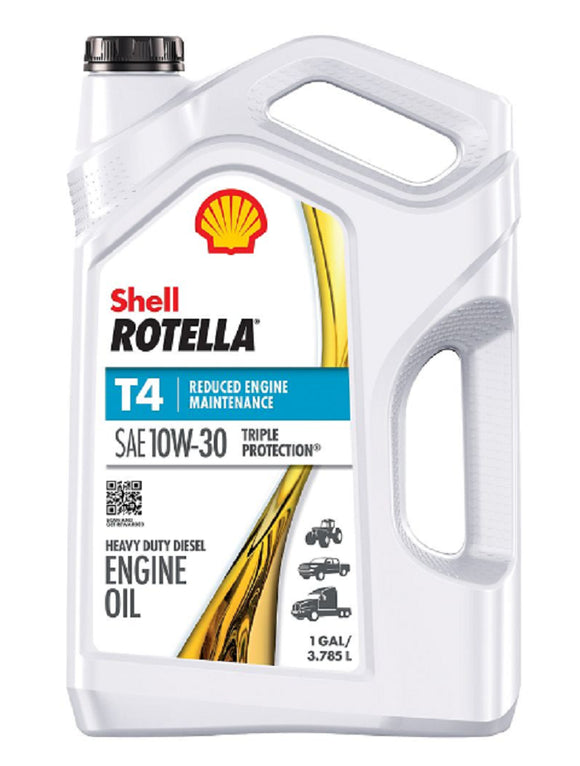 Shell Rotella T4 10W-30 Triple Protection Diesel Engine Motor Oil, 1 gal.