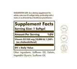 Vitamin D3 - Supports Bones, Teeth & Immune Function - 10,000 IU (120 Softgels)