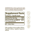 Vitamin D3 - Supports Bones, Teeth & Immune System - 5,000 IU (120 Veg Capsules)