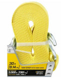 SmartStraps 132 Tow Strap with Hook Ends 30 ft. Safe Work Load 3,000 lb.