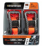SmartStraps 228 Heavy-duty Premium CarbonX Rachet Tie Down Straps, 10 ft.- Count of 2