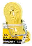 SmartStraps 131 20 ft. Tow Strap with Hook Ends 3,000 lb. Safe Work Load