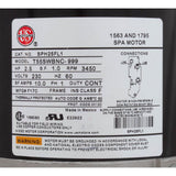 Nidec SPH25FL1 Motor, Nidec/US Motor, 2.5hp, 230v, 1-Speed, 48Y Frame