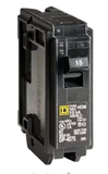 Square D HOM115CP Homeline 15 Amp Single-Pole Circuit Breaker