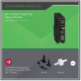 Square D QO130CP QO 30 Amp Single-Pole Circuit Breaker