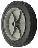 Generic 7in. x 1.5in. Diamond Tread Solid Tire with Offset Plastic Hub, 1/2in.