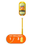Heavy Duty Extendable Handle Dusting Kit (1-Handle, 3-Dusters)