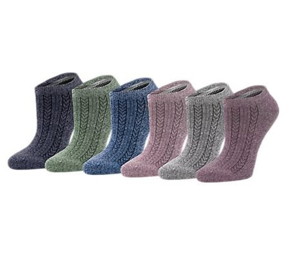 Blue Mountain Women's Fashion No-Show Socks, Assorted Color, Size 6-9, 3-Pair