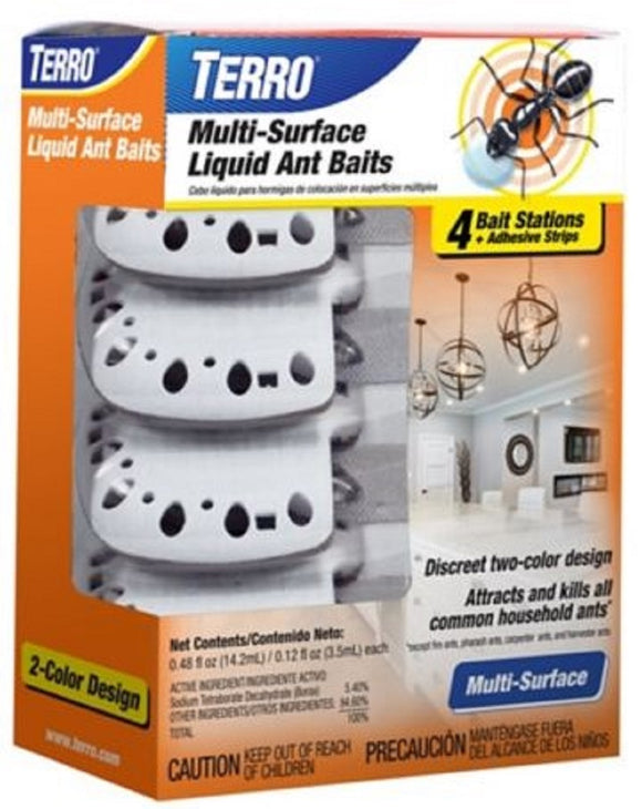 TERRO T334B Indoor Multi Surface Liquid Ant Bait Trap Disposable
